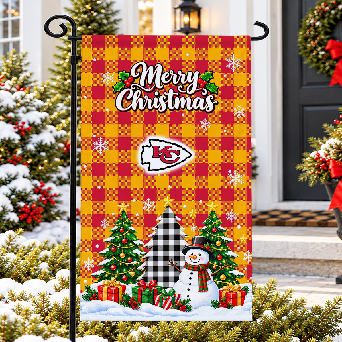 [SPECIAL OFFER] NEW CUSTOMIZED NFL01 KCC THE CHIEFS GARDEN FLAG