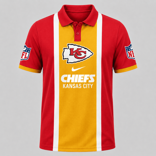 [SPECIAL OFFER] NEW CUSTOMIZED NFL01 KCC THE CHIEFS POLO SHIRT