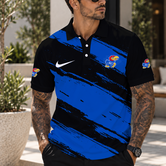 [BIG SALE] PERSONALIZED UNI01 KSJ KANSAS JAYHAWKS POLO SHIRT