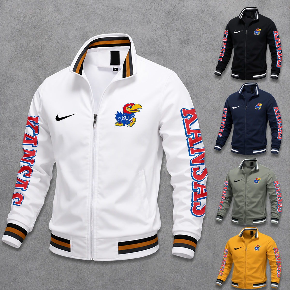 [BIG SALE] PERSONALIZED UNI01 KSJ KANSAS JAYHAWKS MEN'S CASUAL JACKET