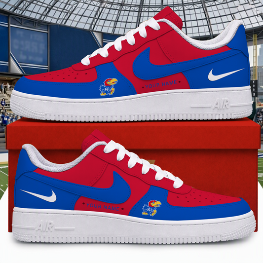 [BIG SALE] PERSONALIZED UNI01 KSJ KANSAS JAYHAWKS AF1 SHOES