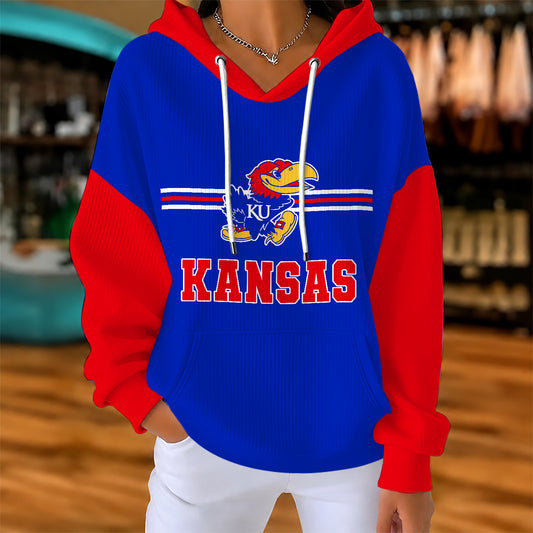 [BIG SALE] PERSONALIZED UNI01 KSJ KANSAS JAYHAWKS RIBBED HOODIE & SWEATSHIRT
