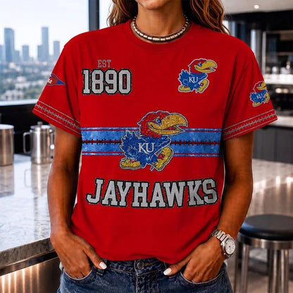 [BIG SALE] PERSONALIZED UNI01 KSJ KANSAS JAYHAWKS T-SHIRT, HOODIE & ZIP HOODIE