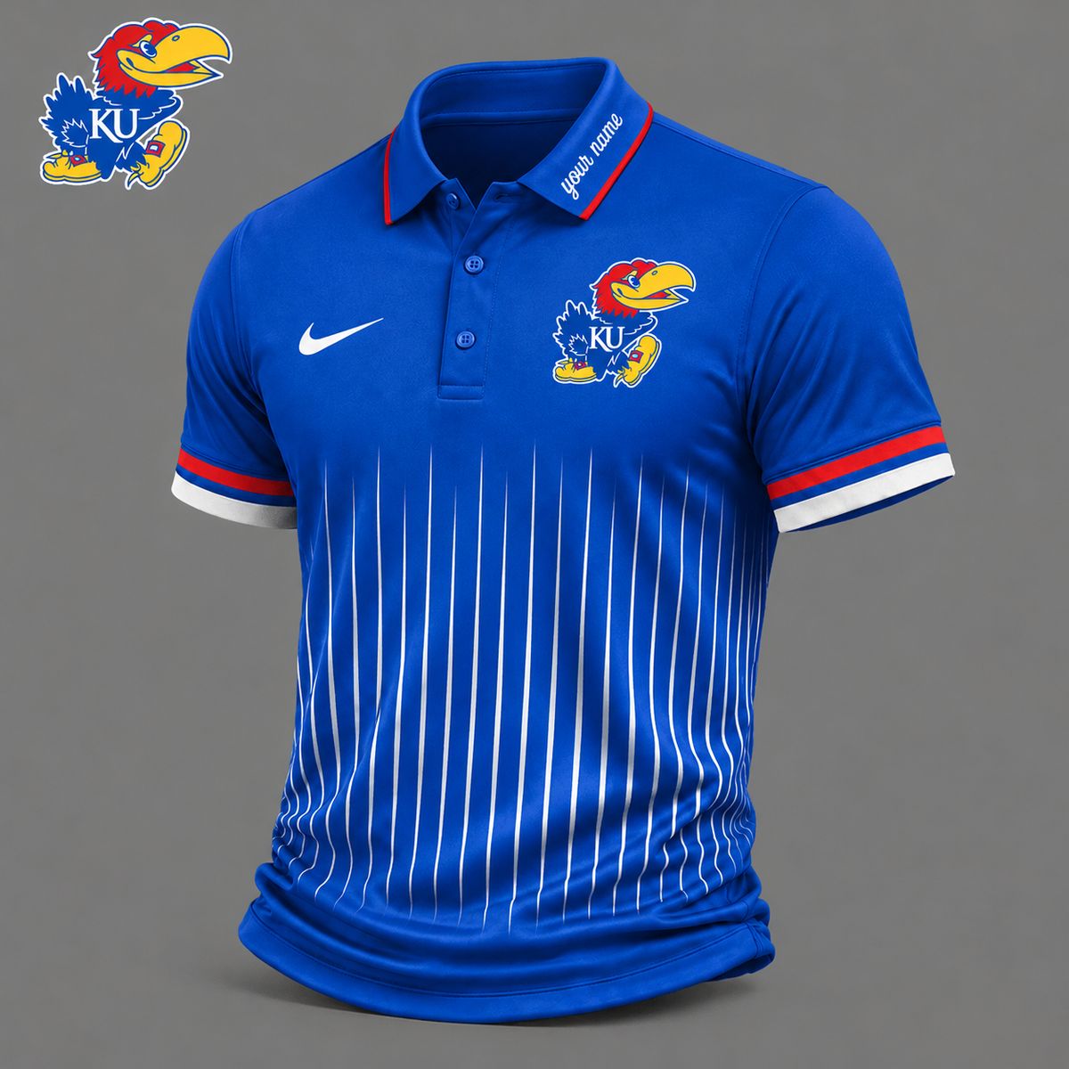 [BIG SALE] PERSONALIZED UNI01 KSJ KANSAS JAYHAWKS POLO SHIRT