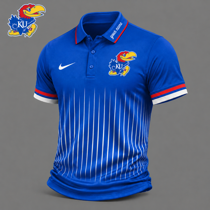 [BIG SALE] PERSONALIZED UNI01 KSJ KANSAS JAYHAWKS POLO SHIRT