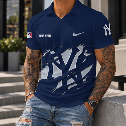 [FLASH SALE] NEW CUSTOMIZED MLB01 NYY THE YANKEES POLO SHIRT