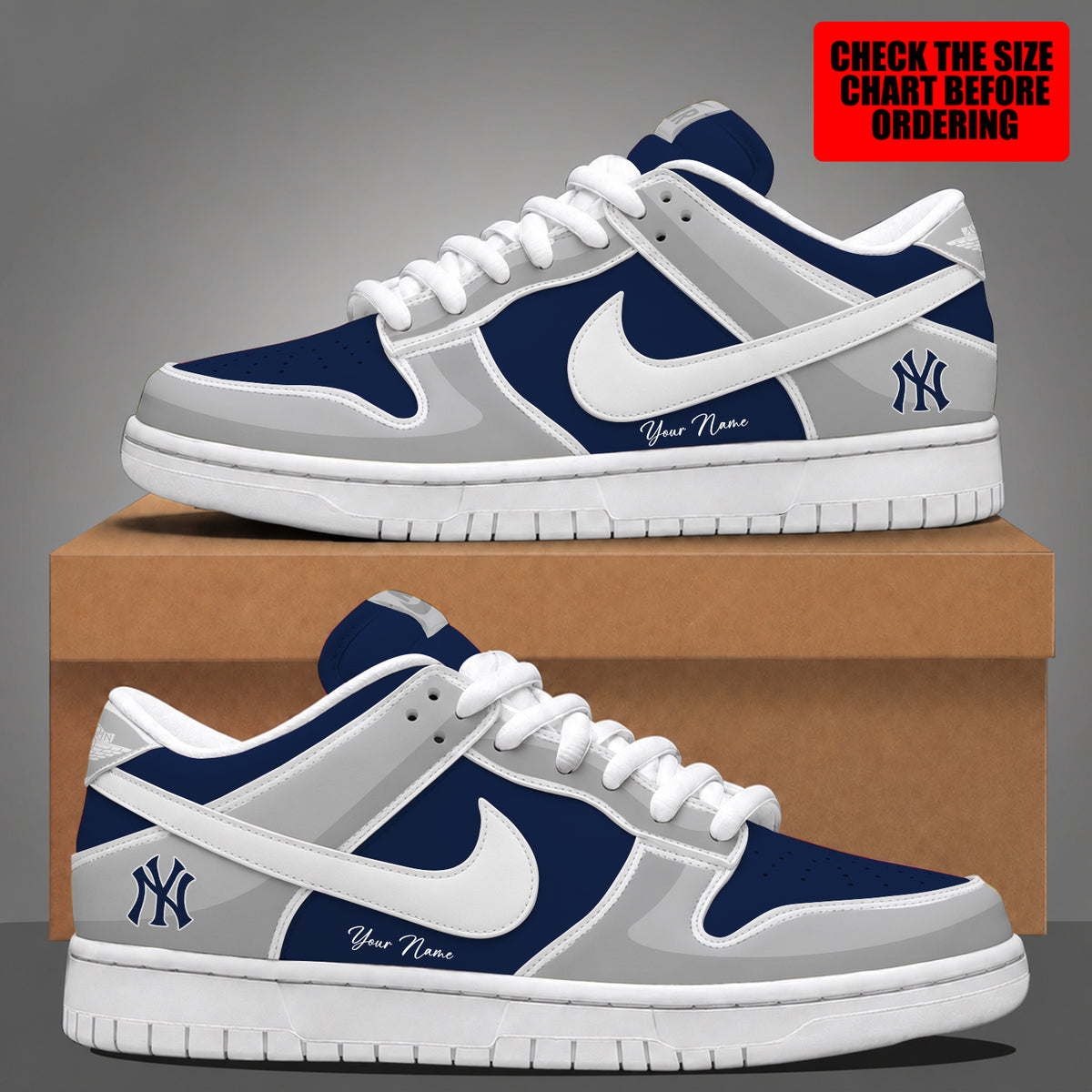 [FLASH SALE] NEW CUSTOMIZED MLB01 NYY THE YANKEES DUNK LOW SHOES