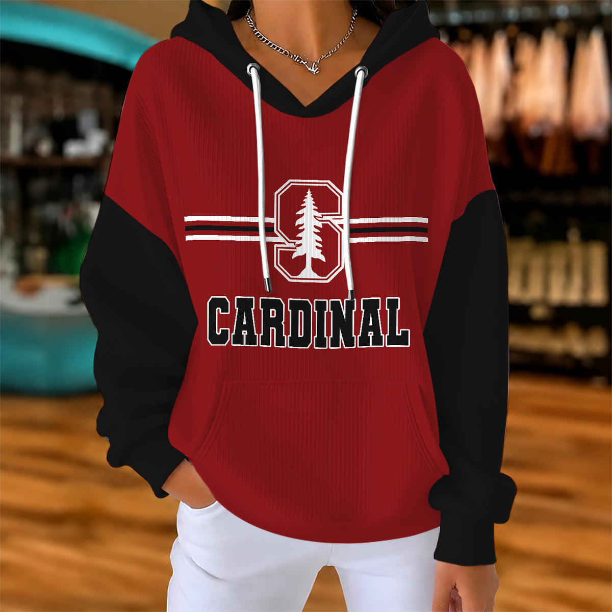 [BIG SALE] PERSONALIZED UNI01 STC STANFORD CARDINAL RIBBED HOODIE & SWEATSHIRT