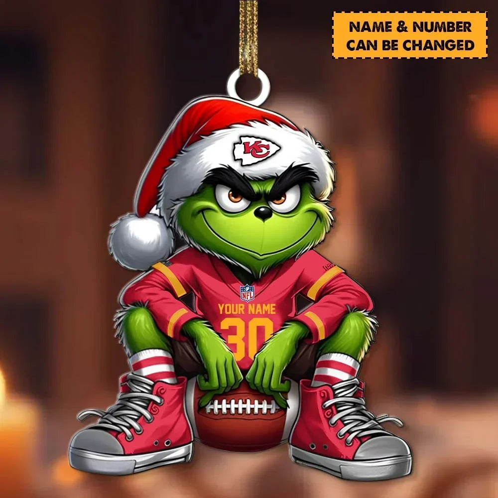 [SPECIAL OFFER] NEW CUSTOMIZED NFL01 KCC THE CHIEFS ACRYLIC ORNAMENT