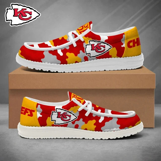 [SPECIAL OFFER] NEW CUSTOMIZED NFL01 KCC KANSAS CITY CHIEFS LOAFER SHOES