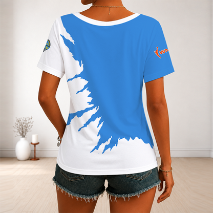 [FAN FAVORITE] NEW CUSTOMIZED WNBA02 CCS CHICAGO SKY V-NECK FEMALE SHIRT
