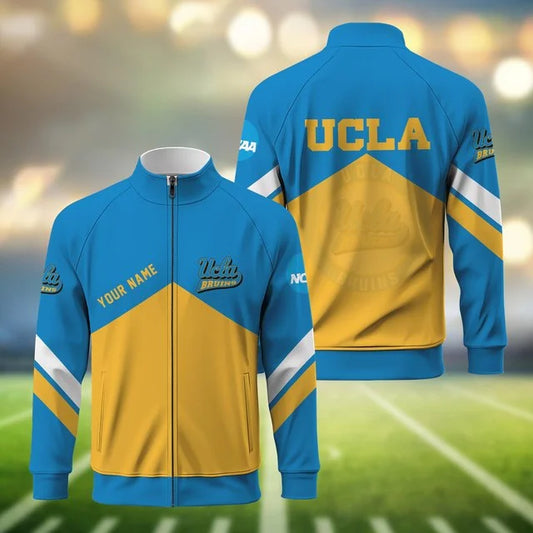 [BIG SALE] PERSONALIZED UNI02 UCB UCLA BRUINS STAND COLLAR JACKET