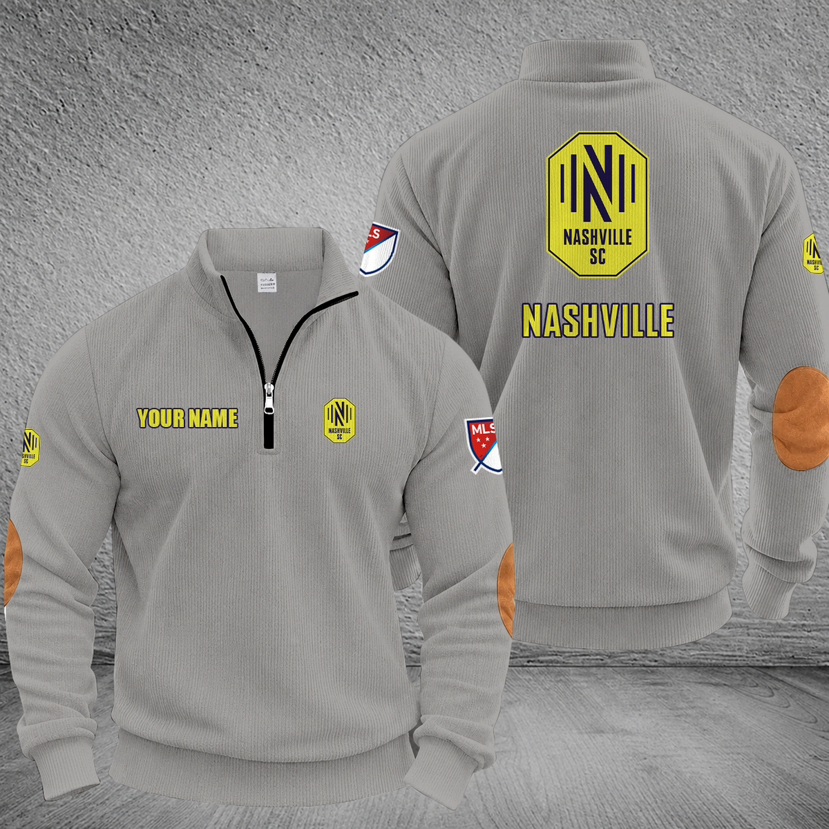 [FAN EXCLUSIVE] NEW CUSTOMIZED MLS02 NSC NASHVILLE SC MULTICOLOR STRIPED QUATER ZIP SWEATSHIRT