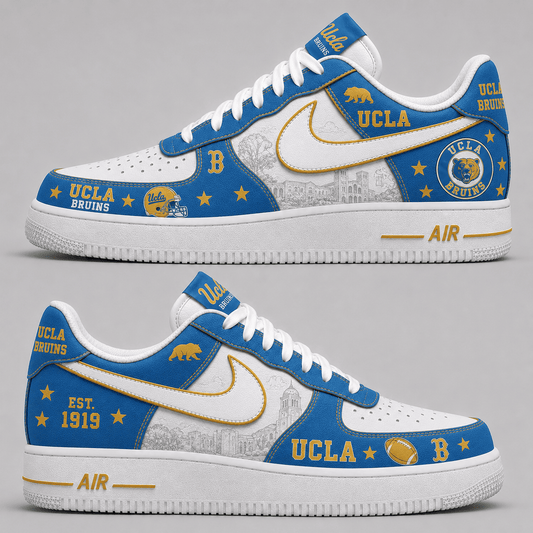 [BIG SALE] PERSONALIZED UNI02 UCB UCLA BRUINS AF1 SHOES