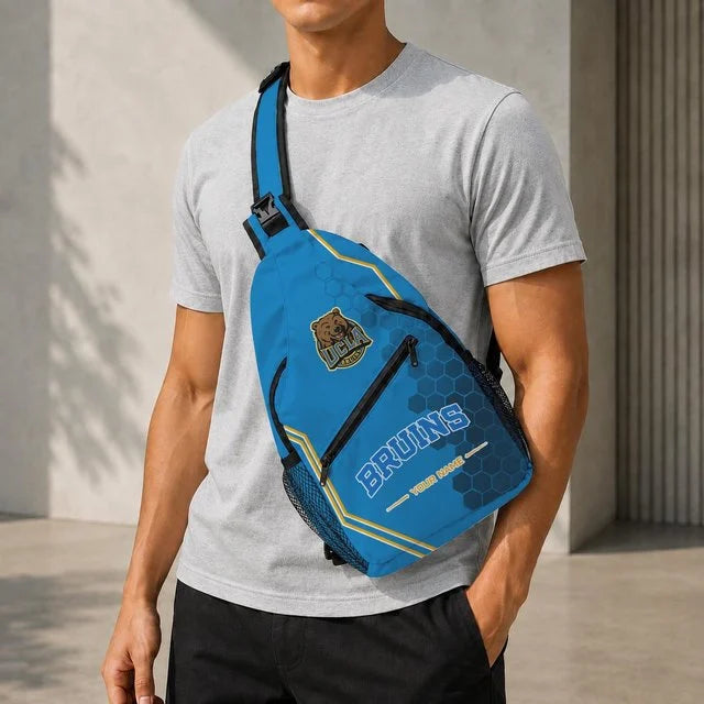 [BIG SALE] PERSONALIZED UNI02 UCB UCLA BRUINS SLING BAG