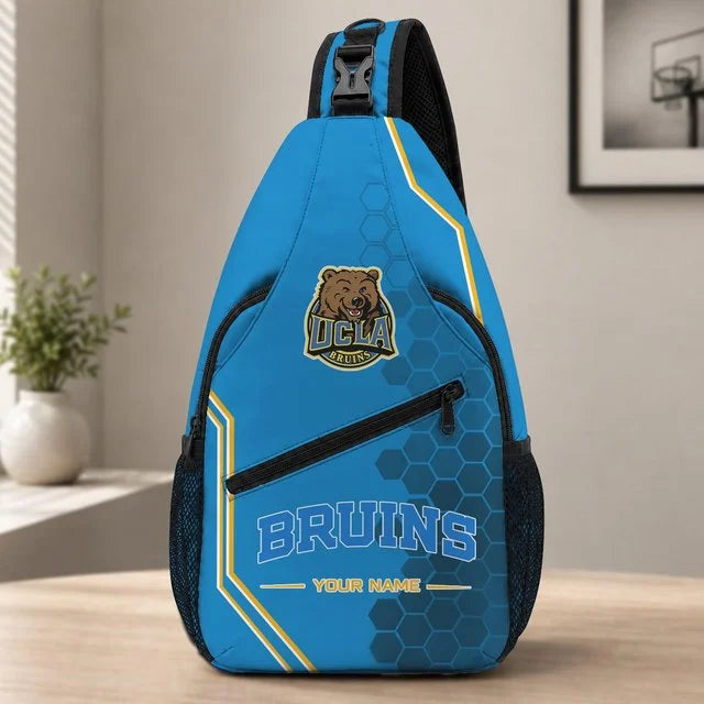 [BIG SALE] PERSONALIZED UNI02 UCB UCLA BRUINS SLING BAG