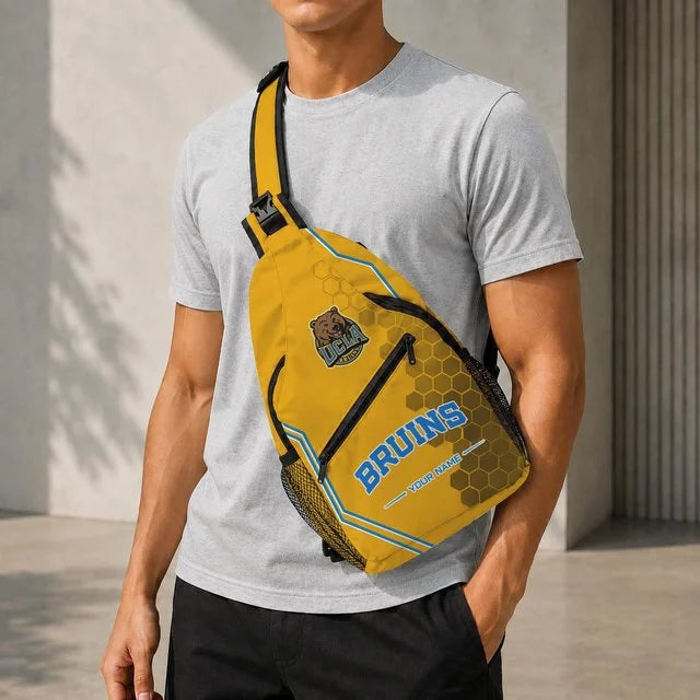 [BIG SALE] PERSONALIZED UNI02 UCB UCLA BRUINS SLING BAG