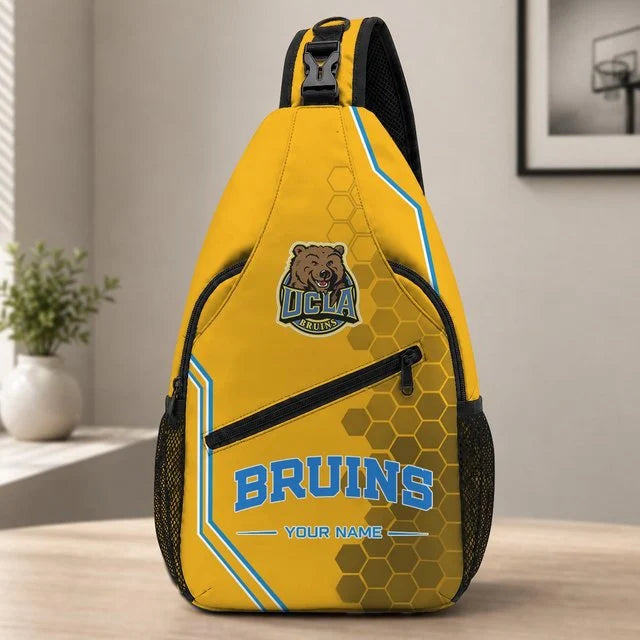 [BIG SALE] PERSONALIZED UNI02 UCB UCLA BRUINS SLING BAG