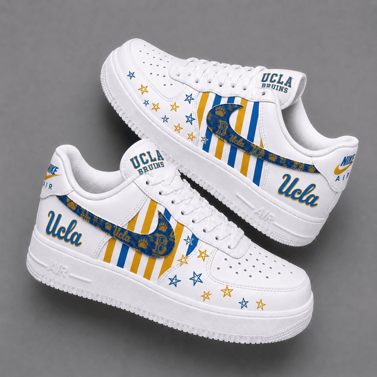 [BIG SALE] PERSONALIZED UNI02 UCB UCLA BRUINS AF1 SHOES