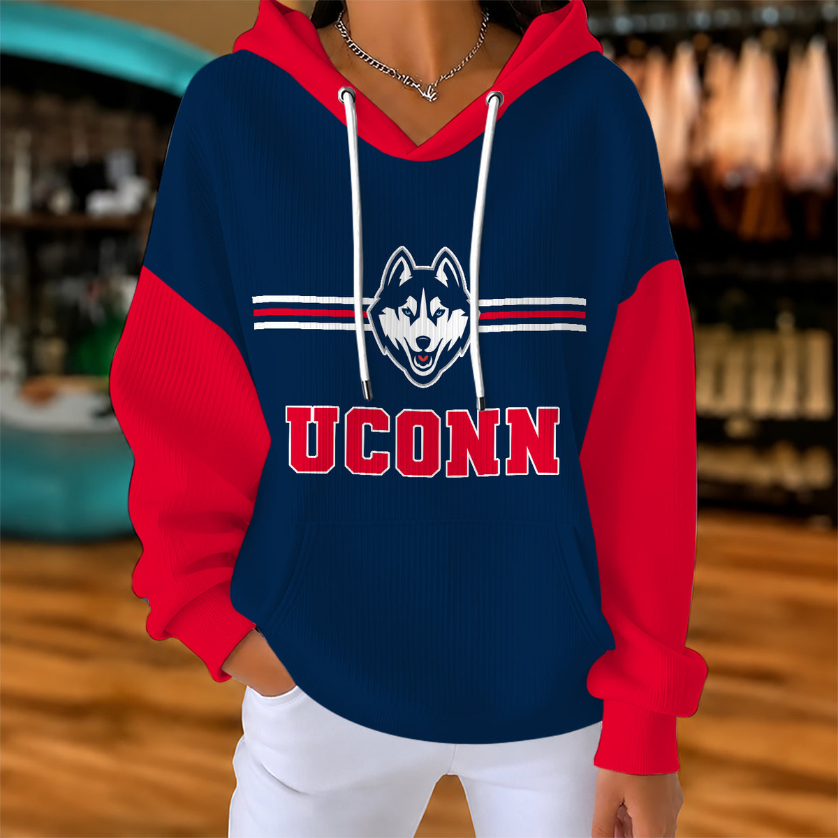 [BIG DEAL] PERSONALIZED UNI02 UCH UCONN HUSKIES RIBBED HOODIE & SWEATSHIRT
