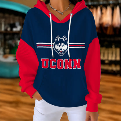 [BIG DEAL] PERSONALIZED UNI02 UCH UCONN HUSKIES RIBBED HOODIE & SWEATSHIRT