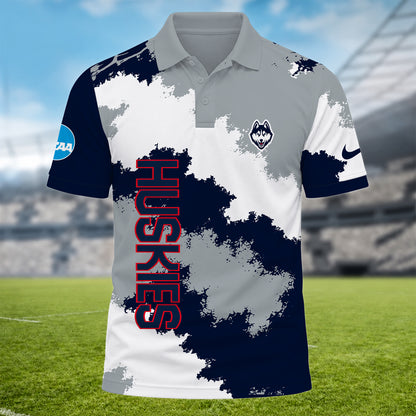 [BIG DEAL] PERSONALIZED UNI02 UCH UCONN HUSKIES MULTICOLOR POLO SHIRT