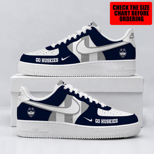 [BIG SALE] PERSONALIZED UNI02 UCH UCONN HUSKIES AF1 SHOES