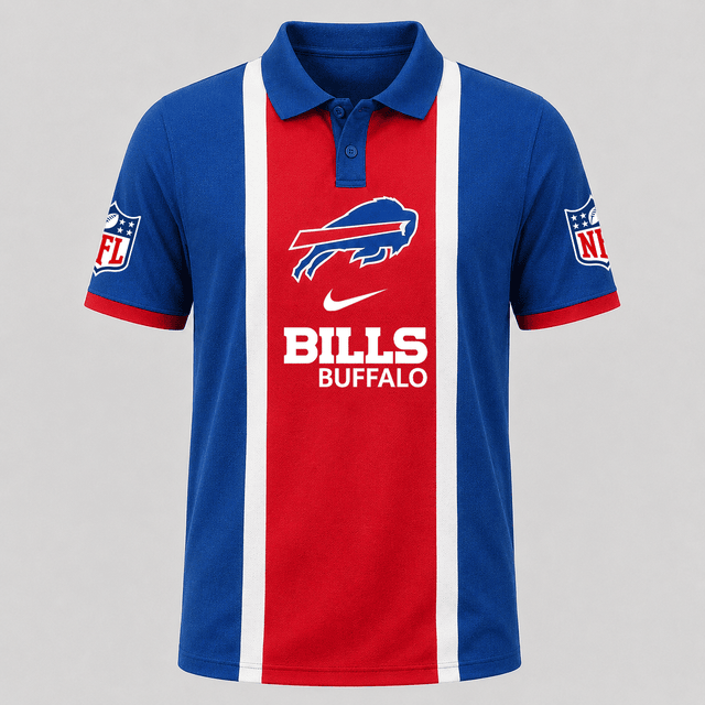 [SPECIAL OFFER] NEW CUSTOMIZED NFL03 BFB THE BILLS POLO SHIRT