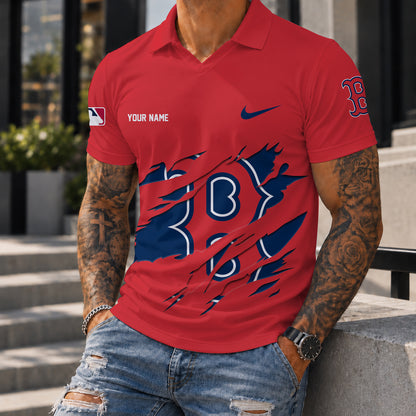 [FLASH SALE] NEW CUSTOMIZED MLB03 BRS THE RED SOX POLO SHIRT