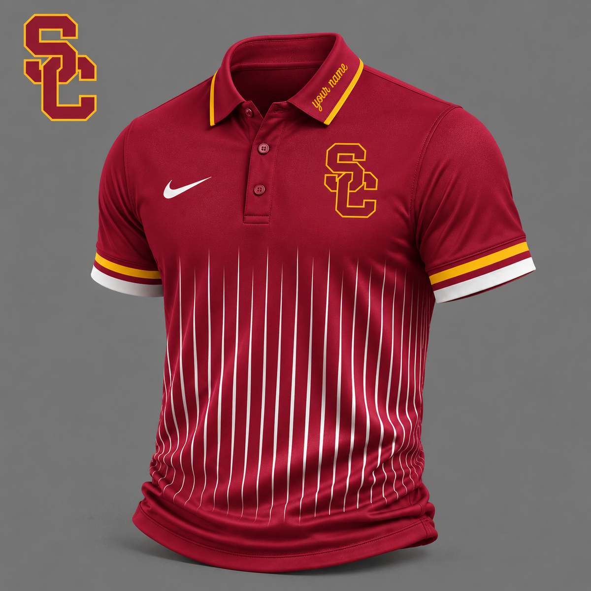 [BIG SALE] PERSONALIZED UNI03 USC USC TROJANS POLO SHIRT