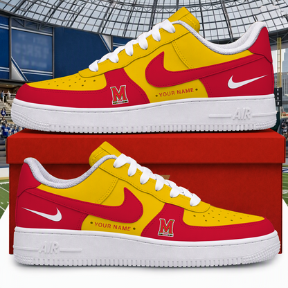[BIG SALE] PERSONALIZED UNI03 MLT MARYLAND TERRAPINS AF1 SHOES