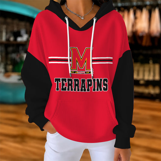 [BIG SALE] PERSONALIZED UNI03 MLT MARYLAND TERRAPINS RIBBED HOODIE & SWEATSHIRT