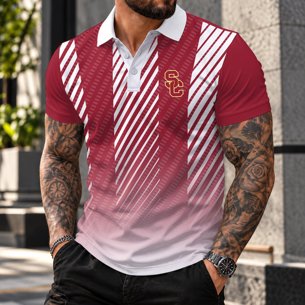 [BIG SALE] PERSONALIZED UNI03 USC USC TROJANS POLO SHIRT