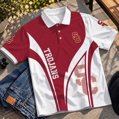 [BIG SALE] PERSONALIZED UNI03 USC USC TROJANS POLO SHIRT