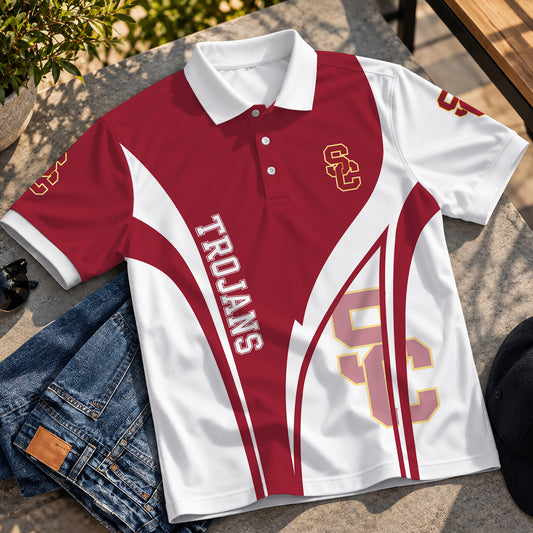 [BIG SALE] PERSONALIZED UNI03 USC USC TROJANS POLO SHIRT