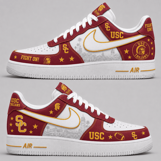 [BIG SALE] PERSONALIZED UNI03 USC USC TROJANS AF1 SHOES