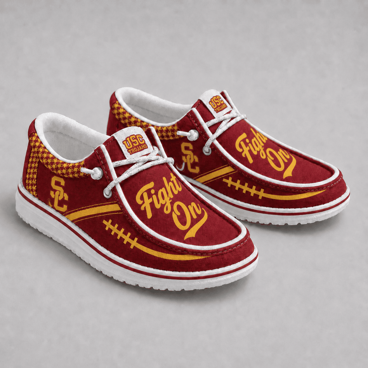 [BIG SALE] PERSONALIZED UNI03 USC USC TROJANS LOAFER SHOES