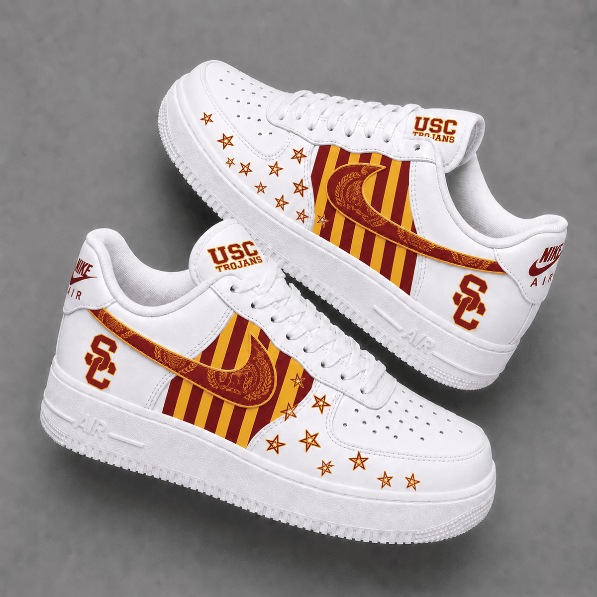 [BIG SALE] PERSONALIZED UNI03 USC USC TROJANS AF1 SHOES