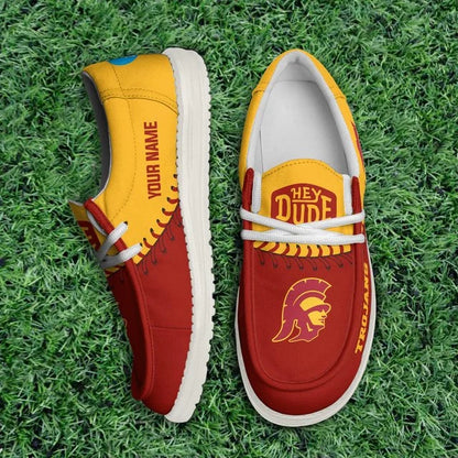 [BIG SALE] PERSONALIZED UNI03 USC USC TROJANS LOAFER SHOES