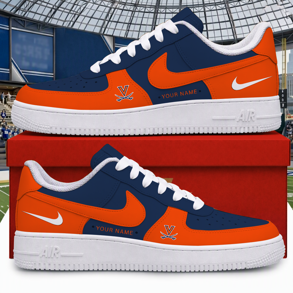 [BIG SALE] PERSONALIZED UNI03 VIC VIRGINIA CAVALIERS AF1 SHOES