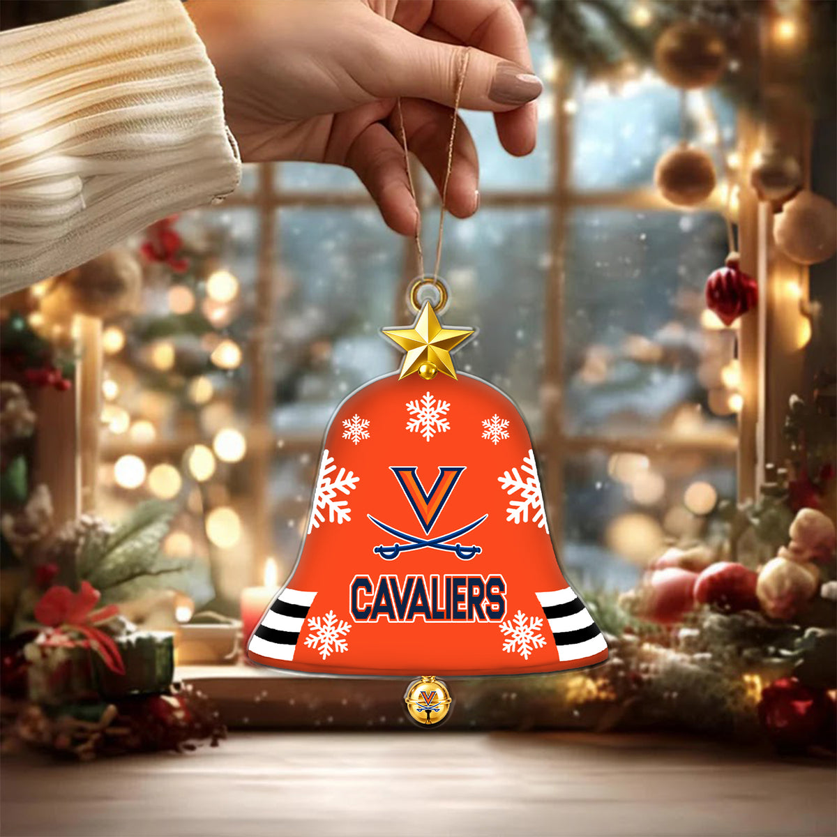 [BIG DEAL] PERSONALIZED UNI03 VIC VIRGINIA CAVALIERS CHRISTMAS ACRYLIC ORNAMENT