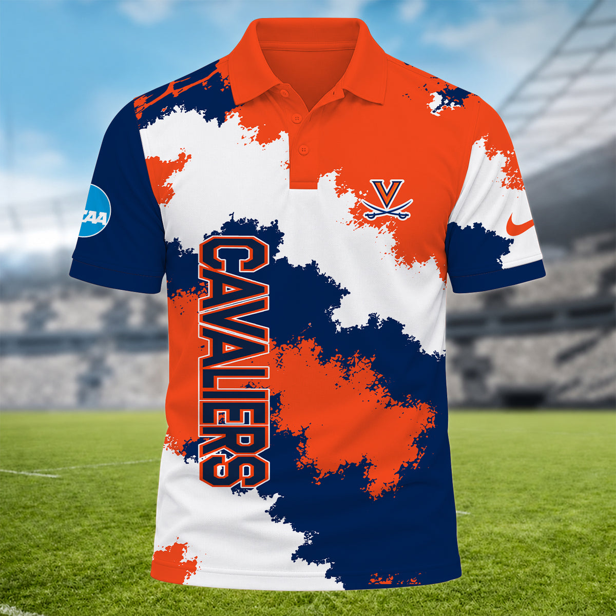 [BIG DEAL] PERSONALIZED UNI03 VIC VIRGINIA CAVALIERS MULTICOLOR POLO SHIRT