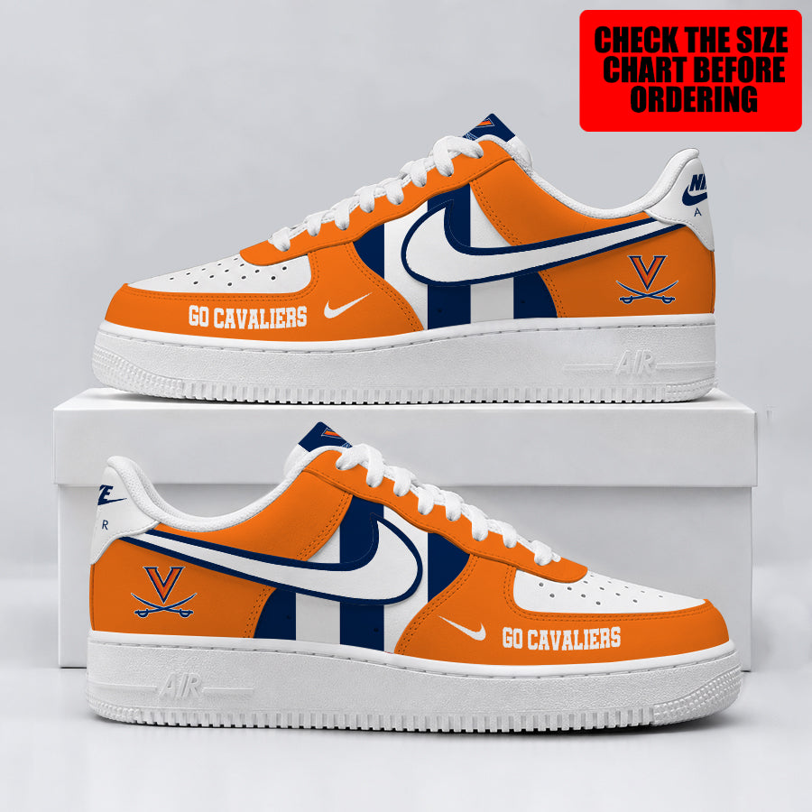 [BIG SALE] PERSONALIZED UNI03 VIC VIRGINIA CAVALIERS AF1 SHOES
