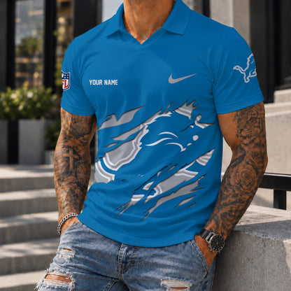 [SPECIAL OFFER] NEW CUSTOMIZED NFL04 DTL THE LIONS POLO SHIRT