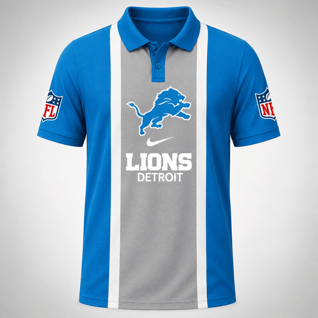 [SPECIAL OFFER] NEW CUSTOMIZED NFL04 DTL THE LIONS POLO SHIRT
