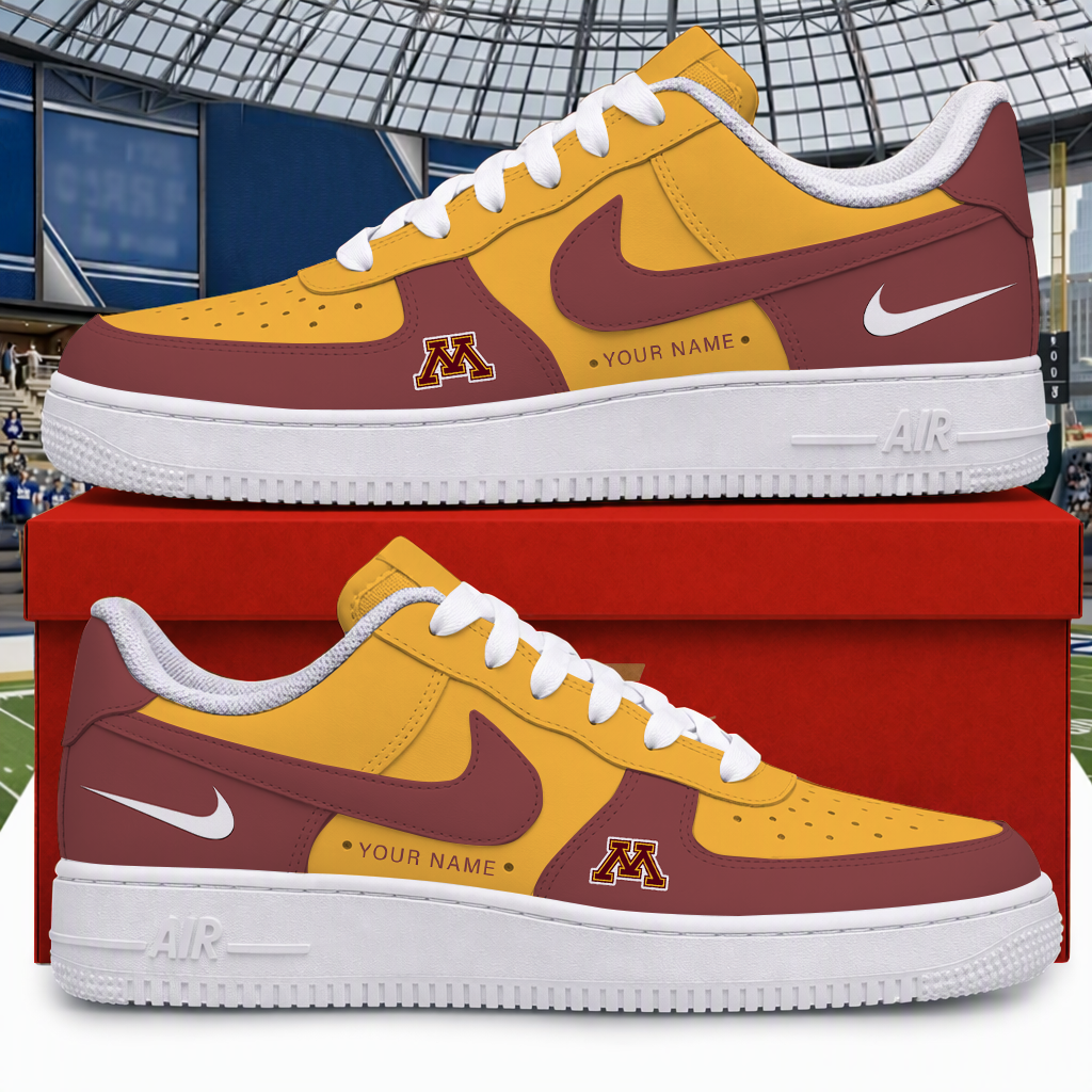 [BIG SALE] PERSONALIZED UNI04 MGG MINNESOTA GOLDEN GOPHERS AF1 SHOES