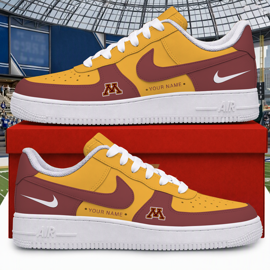 [BIG SALE] PERSONALIZED UNI04 MGG MINNESOTA GOLDEN GOPHERS AF1 SHOES