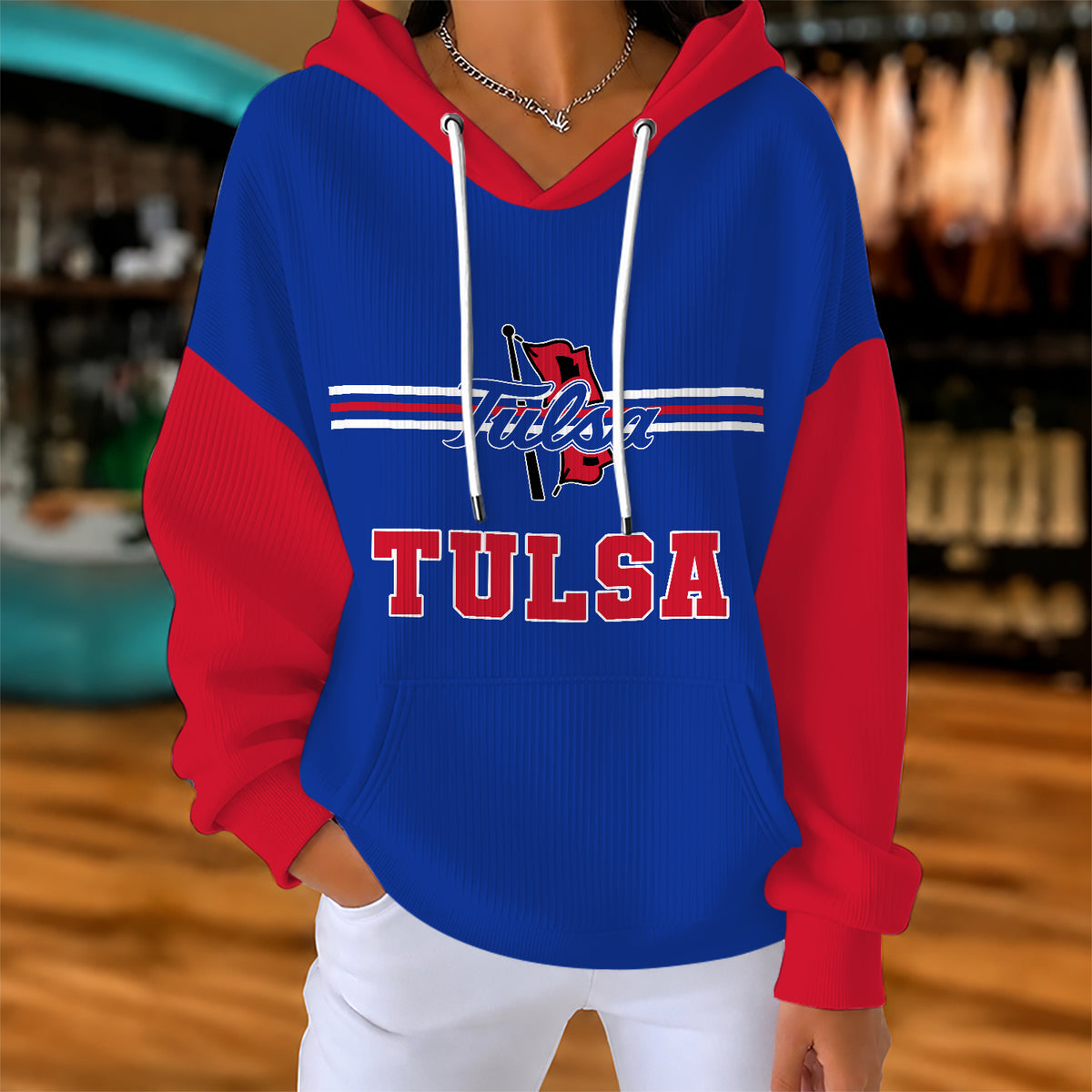 [BIG SALE] PERSONALIZED UNI04 TLS TULSA GOLDEN HURRICANE RIBBED HOODIE & SWEATSHIRT