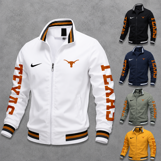 [BIG SALE] PERSONALIZED UNI04 TXL TEXAS LONGHORNS MEN'S CASUAL JACKET