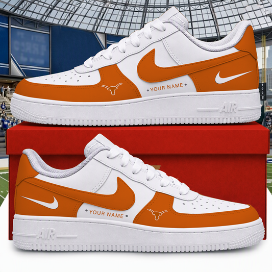 [BIG SALE] PERSONALIZED UNI04 TXL TEXAS LONGHORNS AF1 SHOES